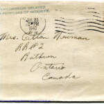 Personal Letter to Mrs. Elton Newman - July 21, 1940, sent from Halifax, Nova Scotia, Canada, Envelope, Obverse.