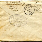 Personal Letter to Mrs. Elton Newman - October 26, 1940, sent from Aldershot, England, United Kingdom, Envelope, Reverse.