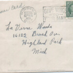Harry William Manchester Christmas Card To La Verne Woods, December 12, 1939, Envelope, Obverse