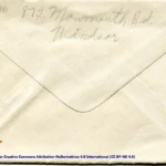 Artifact 1939-09-10-a - Letter to La Verne Woods, sent from Camp Borden, Ontario, Canada - Envelope, Reverse.