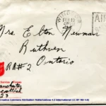 Artifact 1940-02-19-a - Letter to Mrs. Elton Newman, sent from Camp Borden, Ontario, Canada - Envelope, Obverse.