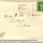 Artifact 1940-05-13-a - Letter to Mrs. Elton Newman, sent from Camp Borden, Ontario, Canada - Envelope, Obverse.