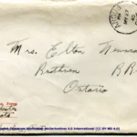 Personal Letter to Mrs. Elton Newman - May 13, 1940, sent from Windsor, Ontario, Canada, envelope, obverse.