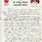 Artifact 1940-06-06-a - Letter to Mrs. Elton Newman sent from Aldershot, England, United Kingdom - Page 1.