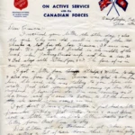 Artifact 1940-06-21-a - Letter to Mrs. Elton Newman sent from Aldershot, England, United Kingdom - Page 1.