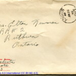 Personal Letter to Mrs. Elton Newman - June 25, 1940, sent from Camp Borden, Ontario, Canada, Envelope, Obverse.