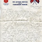Artifact 1940-06-25-a - Letter to Mrs. Elton Newman, sent from Camp Borden, Ontario, Canada - Page 1.