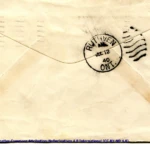 Artifact 1940-07-10--a - Letter to Mrs. Elton Newman sent from Aldershot, England, United Kingdom - Envelope, Reverse.