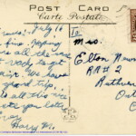Personal Postcard to Mrs. Elton Newman - July 16, 1940, sent from Truro, Nova Scotia, Canada, Postcard, Reverse.