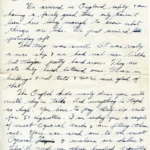 Artifact 1940-08-04-a - Letter to Mrs. Elton Newman, sent from Aldershot, England, United Kingdom - Page 1.