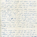 Personal Letter to Mrs. Elton Newman - August 13, 1940, sent from Aldershot, England, United Kingdom, Page 1.