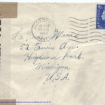 Personal Letter to Miss La Verne Woods - August 23, 1940, sent from Aldershot, England, United Kingdom, Envelope, Obverse.