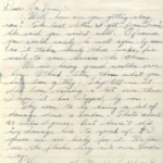 Artifact 1940-09-24-a - Letter to Miss La Verne Woods, sent from Aldershot, England, United Kingdom - Page 1.