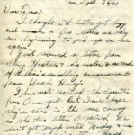 Personal Letter to Mrs. Elton Newman - September 26, 1940, sent from Aldershot, England, United Kingdom, Page 1.