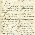 Artifact 1940-09-26-a - Letter to Mrs. Elton Newman, sent from Aldershot, England, United Kingdom - Page 1.