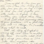 Artifact 1940-10-11-a - Letter to Miss La Verne Woods, sent from Aldershot, England, United Kingdom - Page 1.
