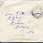 Personal Letter to Mrs. Elton Newman - October 27, 1940, sent from Aldershot, England, United Kingdom, Envelope, Obverse.