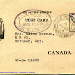Personal Postcard to Mrs. Elton Newman - October 27, 1940, sent from Aldershot, England, United Kingdom, Postcard, Obverse.
