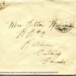 Artifact 1940-10-31-a - Letter to Mrs. Elton Newman, sent from Aldershot, England, United Kingdom - Envelope, Obverse.