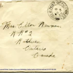 Artifact 1940-10-31-b - Postcard to Miss L. Woods, sent from Aldershot, England, United Kingdom - Postcard, Obverse.