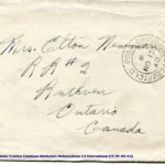 Artifact 1940-11-14-a - Letter to Mrs. Elton Newman, sent from Aldershot, England, United Kingdom - Envelope, Obverse.