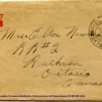 Artifact 1940-11-15-a - Letter to Mrs. Elton Newman, sent from Aldershot, England, United Kingdom - Envelope, Obverse