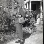 L/Cpl Harry William Manchester at "Summerlands" Heathfield, England.
"Ready for pack drill which I done for seven days"