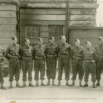 Canadian Provo Corps, E Section
L/Cpl Harry William Manchester, Windsor, Ontario, Canada.
L/Cpl Jackson, Winnipeg, Manitoba.
L/Cpl Escot, Tilbury, Ontario.
L/Cpl Beattie, Toronto, Ontario.
L/Cpl Willis, Kingston, Ontario.
L/Cpl Brown, Edmonton, Alberta.
Sgt Scotie, Montreal, Quebec.
L/Cpl McKee, Toronto, Ontario.
L/Cpl Carswell, Regina, Saskatchewan.
L/Cpl Coates, Moncton, New Brunswick.
Cpl Woodard, Winnipeg, Manitoba.