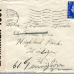 Personal Letter to Miss La Verne Woods - October 19, 1940, sent from Aldershot, England, United Kingdom,  Envelope, Obverse.