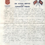 Personal Letter to La Verne Woods - June 4, 1940, sent from Camp Borden, Ontario, Canada,  Page 2.