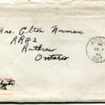Personal Letter to Mrs. Elton Newman - June 6, 1940, sent from Camp Borden, Ontario, Canada,  Envelope, Obverse.