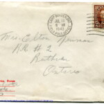 Personal Letter to Mrs. Elton Newman - July 10, 1940, sent from Camp Borden, Ontario, Canada,  Envelope, Obverse.