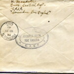 Personal Letter to Mrs. Elton Newman - October 19, 1940, sent from Aldershot, England, United Kingdom,  Envelope, Reverse.