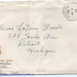 Personal Letter to Miss La Verne Woods - July 2, 1940, sent from Camp Borden, Ontario, Canada,  Envelope, Obverse.