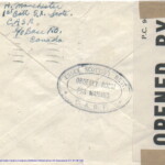 Personal Letter to Miss La Verne Woods - August 23, 1940, sent from Aldershot, England, United Kingdom,  Envelope, Reverse.