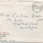 Personal Letter to La Verne Woods - June 4, 1940, sent from Camp Borden, Ontario, Canada,  Envelope, Obverse.