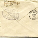Personal Letter to Mrs. Elton Newman - November 1, 1940, sent from Aldershot, England, United Kingdom,  Envelope, Reverse.